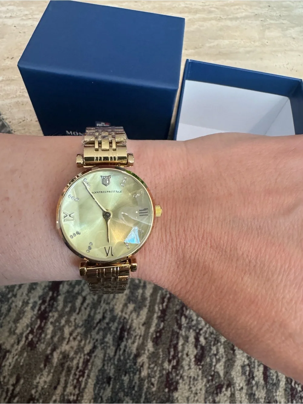 Montres Prestige Gold Tone Women's Watch